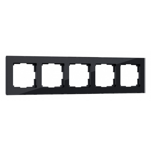 Рамка на 5 постов Werkel черный,стекло W0051108
