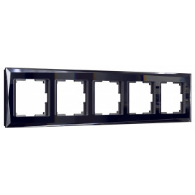 Рамка на 5 постов Werkel Diamant (черный) W0051208