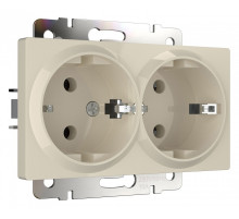Розетка двойная с заземлением, без рамки Werkel слоновая кость W1172003