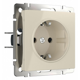Розетка с заземлением, без рамки Werkel слоновая кость W1171003