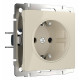 Розетка с заземлением, без рамки Werkel слоновая кость W1171003