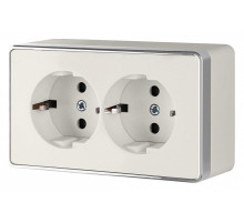 Розетка двойная с заземлением Werkel Gallant (слоновая кость) W5072103