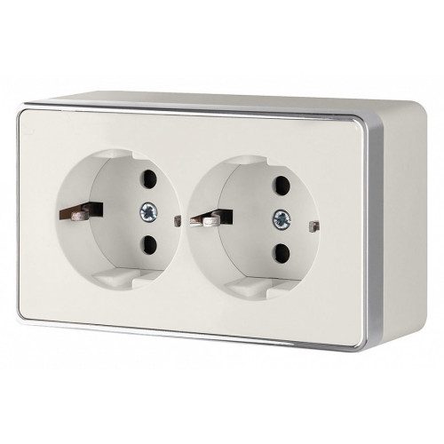 Розетка двойная с заземлением Werkel Gallant (слоновая кость) W5072103