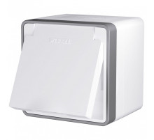 Розетка с заземлением и со шторками Werkel Gallant (белая) W5071201