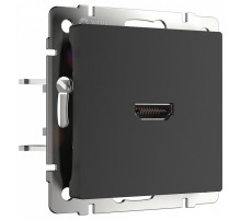 Розетка HDMI без рамки Werkel черный матовый W1186008