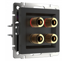 Розетка акустическая без рамки Werkel черный матовый W1185008