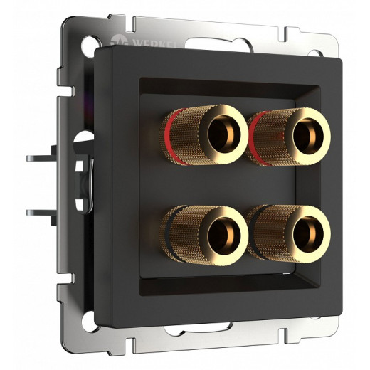 Розетка акустическая без рамки Werkel черный матовый W1185008