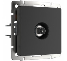 ТВ-розетка проходная без рамки Werkel черные матовый W1184008