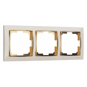 Рамка на 3 поста Werkel Snabb (слоновая кость/золото) W0031932