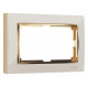 Рамка для двойной розетки Werkel Snabb (слоновая кость/золото) W0081932