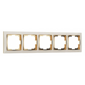 Рамка на 5 постов Werkel Snabb (слоновая кость/золото) W0051932