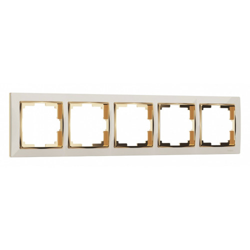 Рамка на 5 постов Werkel Snabb (слоновая кость/золото) W0051932