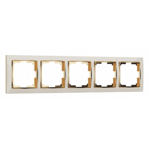 Рамка на 5 постов Werkel Snabb (слоновая кость/золото) W0051932