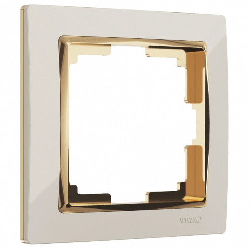 Рамка на 1 пост Werkel Snabb (слоновая кость/золото) W0011932