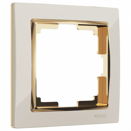 Рамка на 1 пост Werkel Snabb (слоновая кость/золото) W0011932