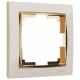 Рамка на 1 пост Werkel Snabb (слоновая кость/золото) W0011932