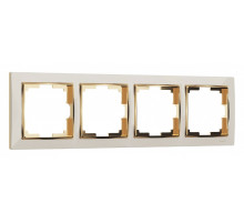 Рамка на 4 поста Werkel Snabb (слоновая кость/золото) W0041932