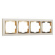 Рамка на 4 поста Werkel Snabb (слоновая кость/золото) W0041932