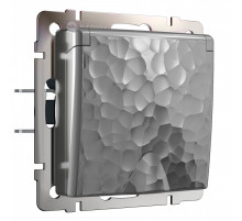 Розетка влагозащищенная с заземлением и со шторками, без рамки Werkel Hammer серебряный W1271206