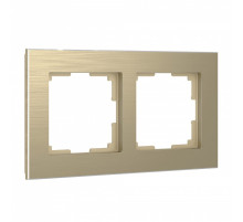 Рамка на 2 поста Werkel Aluminium (шампань) W0021711