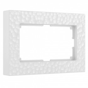 Рамка для двойной розетки Werkel Hammer белый W0082401