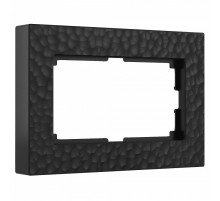 Рамка для двойной розетки Werkel Hammer черный W0082408