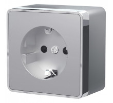 Розетка с заземлением Werkel Gallant (серебряный) W5071006