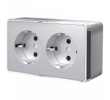 Розетка с заземлением Werkel Gallant (серебряный) W5072106