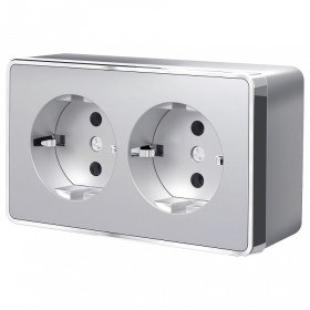 Розетка с заземлением Werkel Gallant (серебряный) W5072106