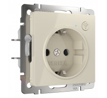 Розетка с заземлением и со шторками, без рамки с Wi-Fi Werkel слоновая кость W1171603