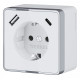 Розетка с заземлением и со шторками и USB Werkel Gallant (белая) W5071701