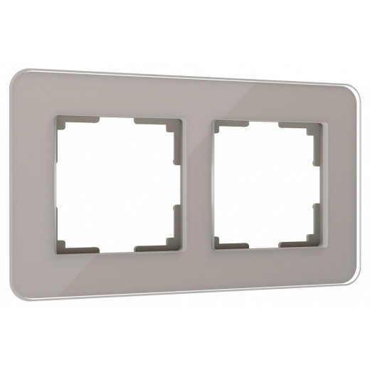 Рамка на 2 поста Werkel Elite (дымчатый, стекло) W0022417