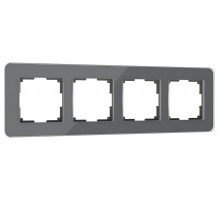 Рамка на 4 поста Werkel Elite (графит, стекло) W0042440