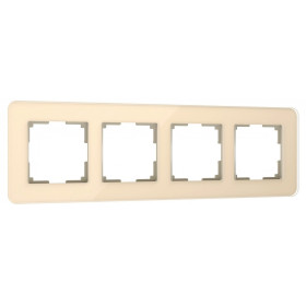 Рамка на 4 поста Werkel Elite (айвори, стекло) W0042443