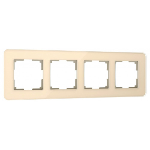Рамка на 4 поста Werkel Elite (айвори, стекло) W0042443