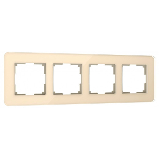 Рамка на 4 поста Werkel Elite (айвори, стекло) W0042443