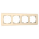 Рамка на 4 поста Werkel Elite (айвори, стекло) W0042443