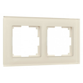 Рамка на 2 поста Werkel Favorit (молочный, стекло) W0021141