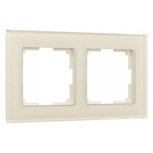 Рамка на 2 поста Werkel Favorit (молочный, стекло) W0021141