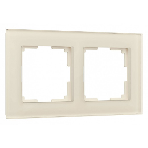 Рамка на 2 поста Werkel Favorit (молочный, стекло) W0021141