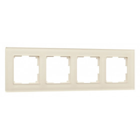 Рамка на 4 поста Werkel Favorit (молочный, стекло) W0041141