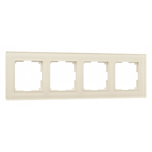 Рамка на 4 поста Werkel Favorit (молочный, стекло) W0041141