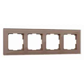 Рамка на 4 поста Werkel Favorit (латте, стекло) W0041142