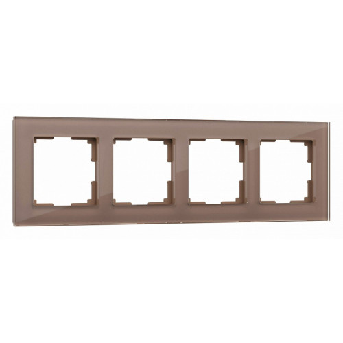 Рамка на 4 поста Werkel Favorit (латте, стекло) W0041142