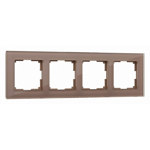 Рамка на 4 поста Werkel Favorit (латте, стекло) W0041142