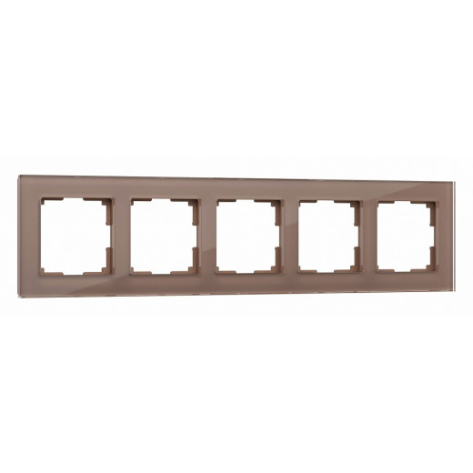 Рамка на 5 постов Werkel Favorit (латте, стекло) W0051142