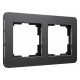 Рамка на 2 поста Werkel Platinum (черный алюминий) W0022608