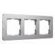 Рамка на 3 поста Werkel Platinum (алюминий) W0032606