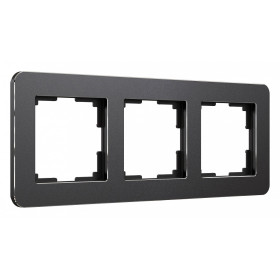 Рамка на 3 поста Werkel Platinum (черный алюминий) W0032608