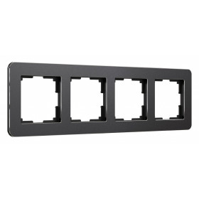Рамка на 4 поста Werkel Platinum (черный алюминий) W0042608